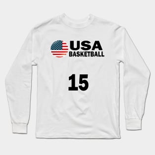 USA Basketball Number 15 T-shirt Design Long Sleeve T-Shirt